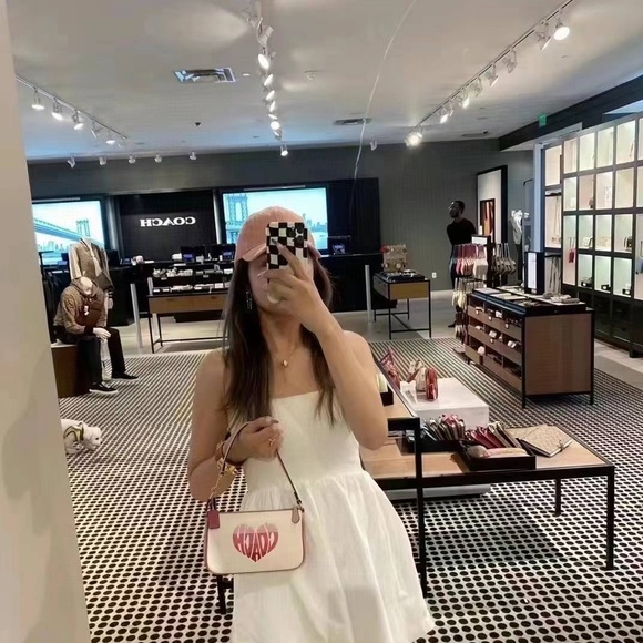 coach Nolita 19 With Stripe Heart Motif ca797 with extender - Picture 9 of 13